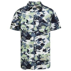 The North Face Mens Short Sleeve Baytrail Pattern Shirt M Forest Camo Print  NWT
